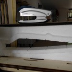Découpe vue de côté de la partie centrale du fuselage.
